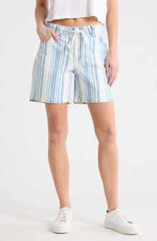 Democracy Drawstring Step Hem Shorts