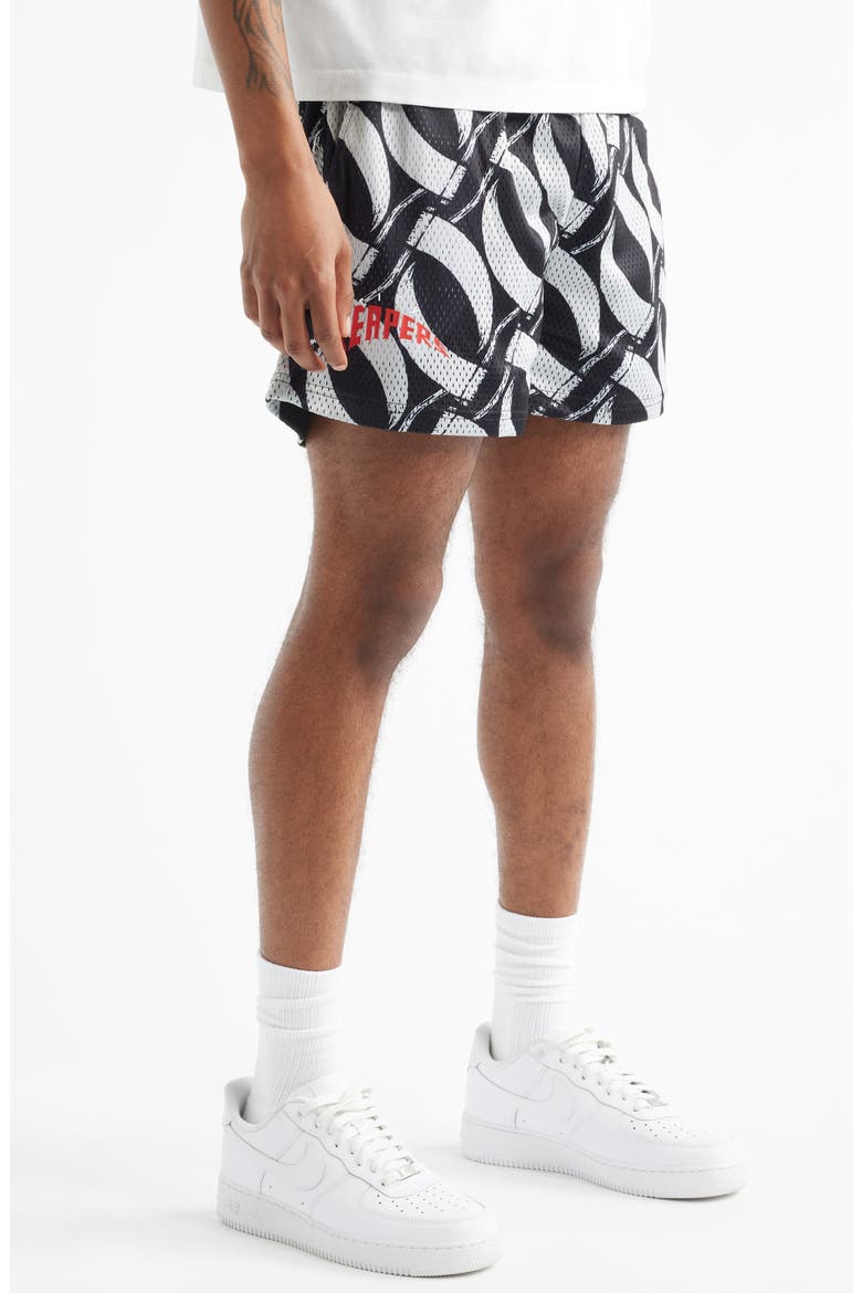 Scythe Mesh Shorts, Alternate, color, BLACK