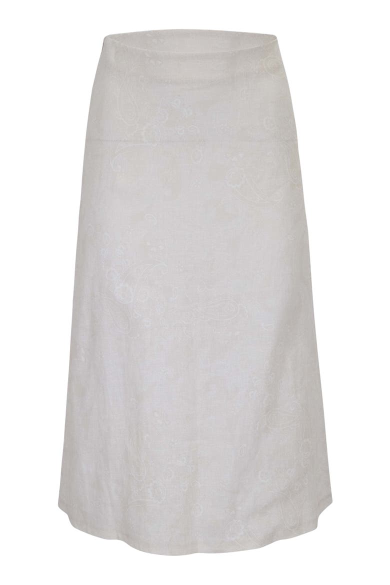 Paisley Explosion Womens Midi Skirt, Alternate, color, PAISLEY EXPLOSION IVORY