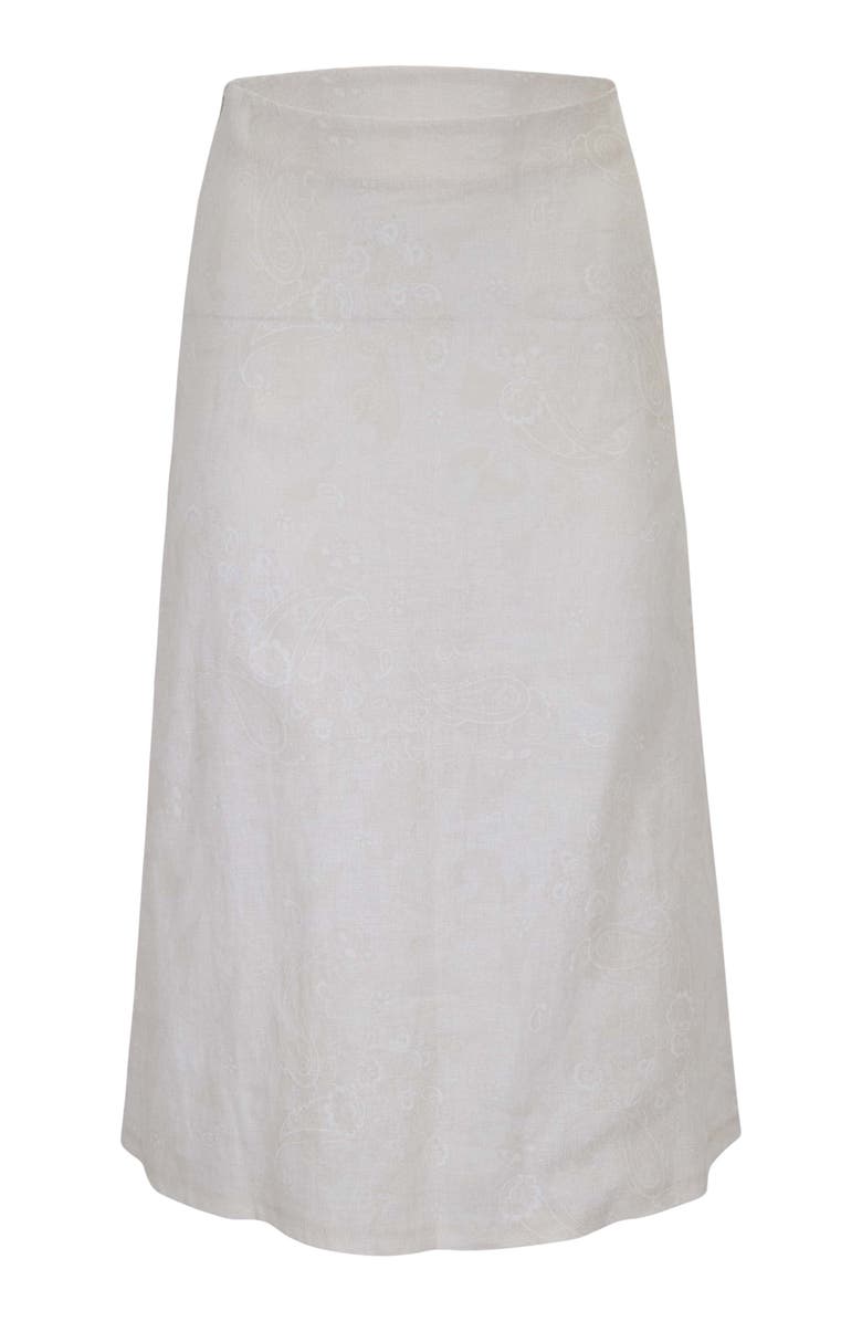 Lords of Harlech Paisley Explosion Womens Midi Skirt, Alternate, color, Paisley Explosion Ivory