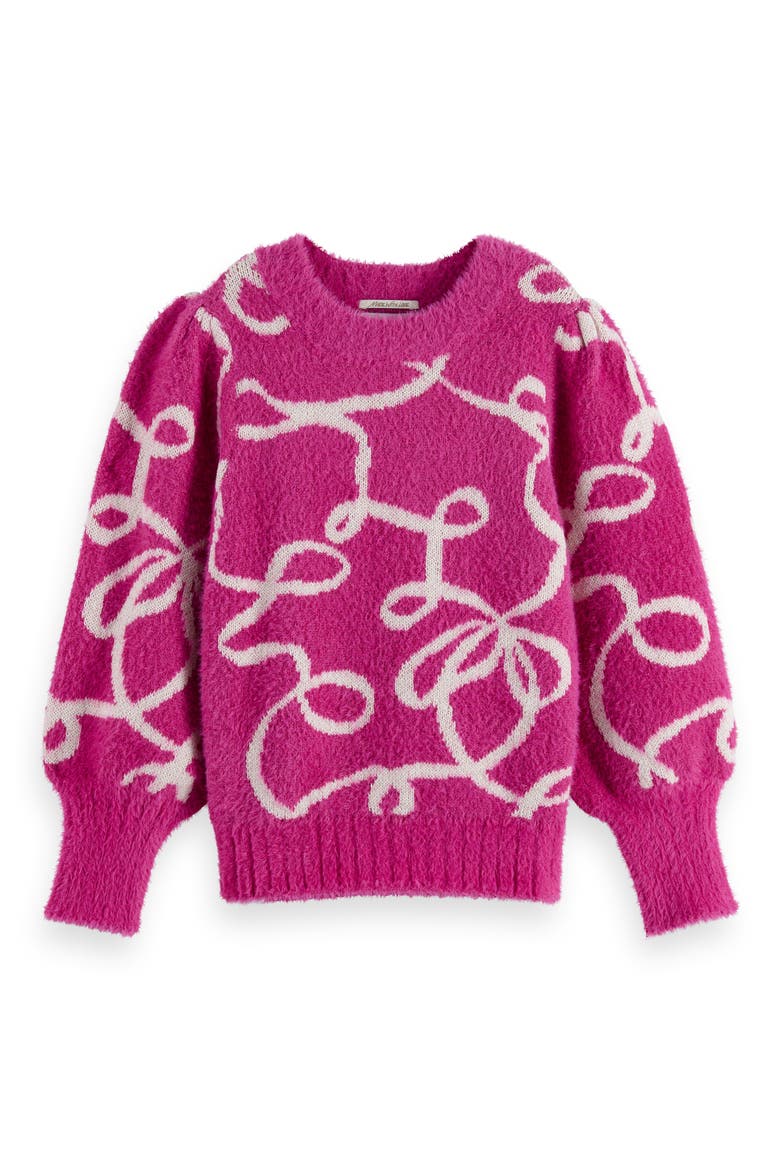 Kids' Jacquard Sweater, Main, color, FUCHSIA RED