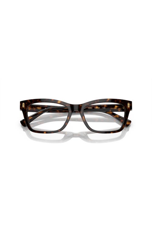 Ralph 52mm Rectangle Optical Glasses In Brown