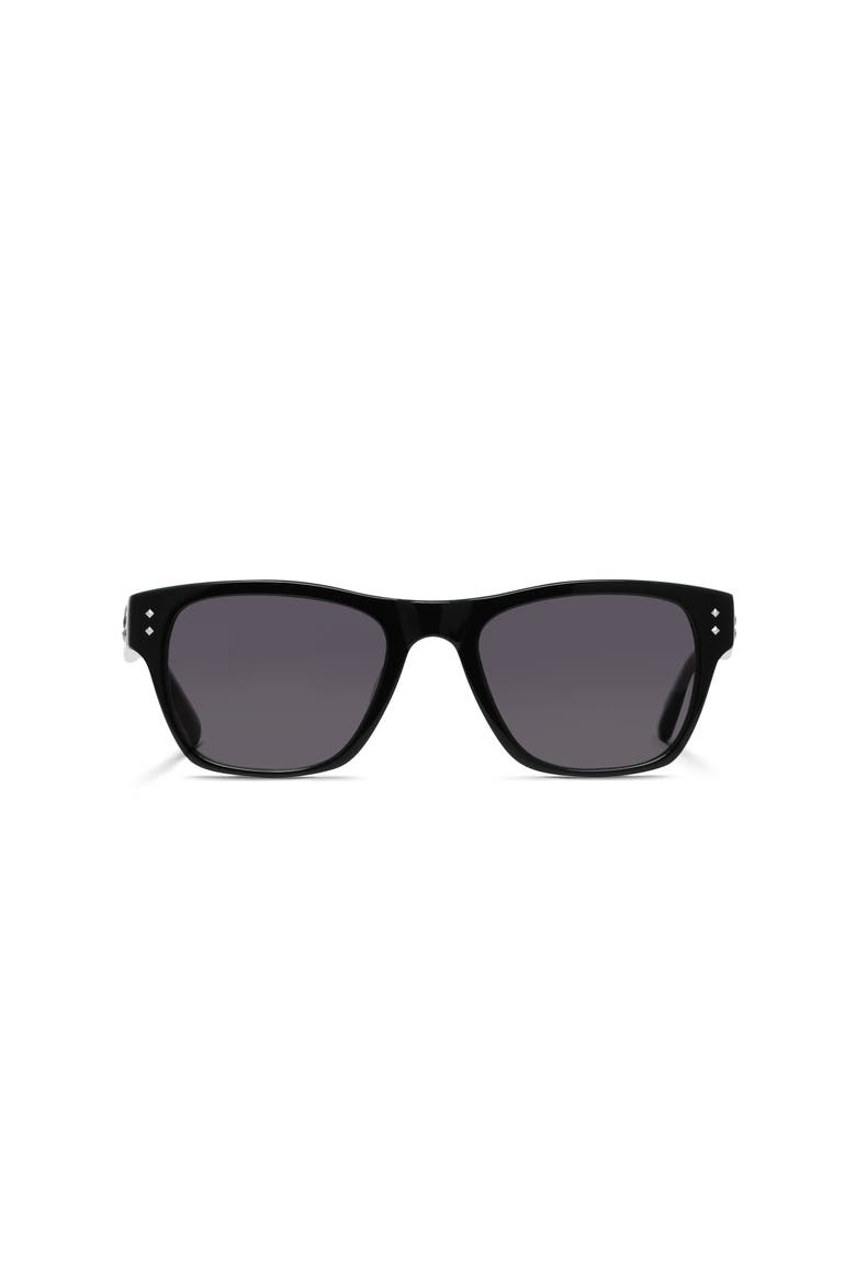 Sparkle 51mm Square Sunglasses, Main, color, Shiny Black