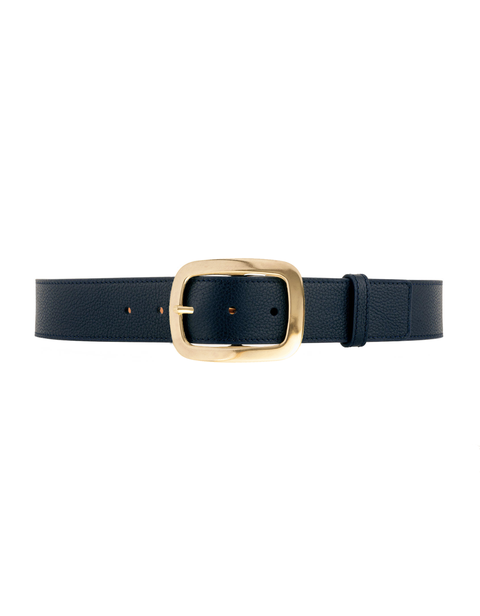La Captivante Brass Buckle Leather Belt