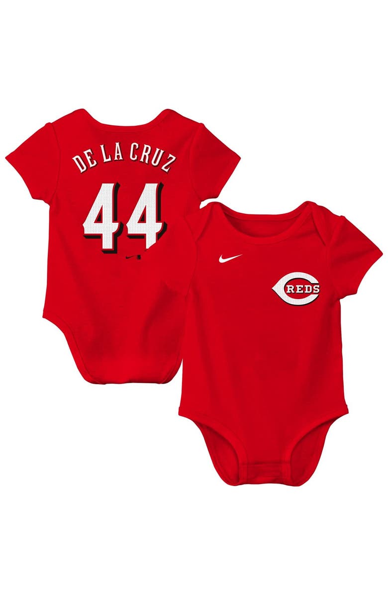 Nike Newborn Nike Elly De La Cruz Red Cincinnati Reds Name & Number Fuse Bodysuit, Main, color, Red