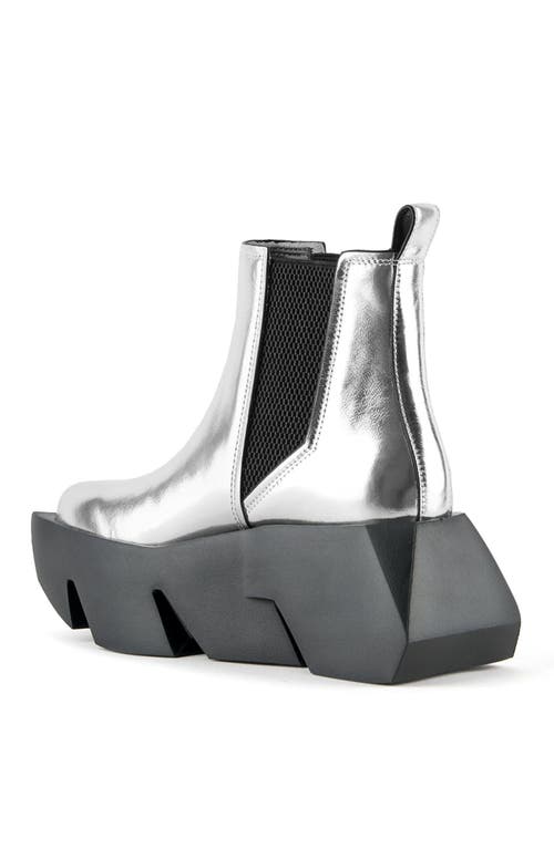 United Nude Bull Chelsea Boot In Silver