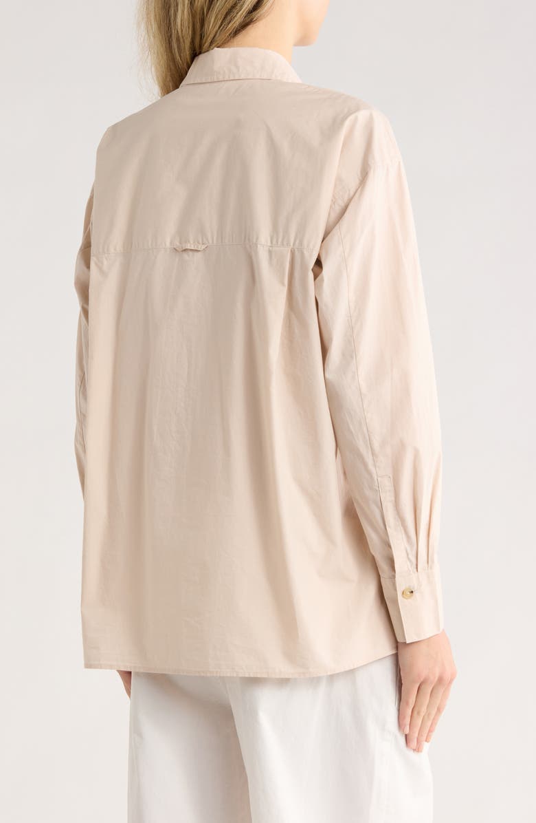 Vince Cotton Button-Up Shirt, Alternate, color, Cobblestone