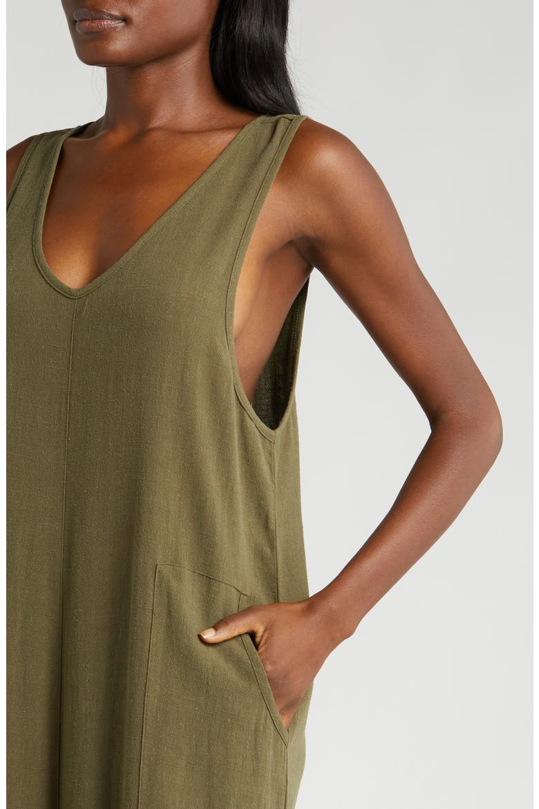 Sleeveless Wide Leg Jumpsuit, Alternate, color, OLIVE KALAMATA