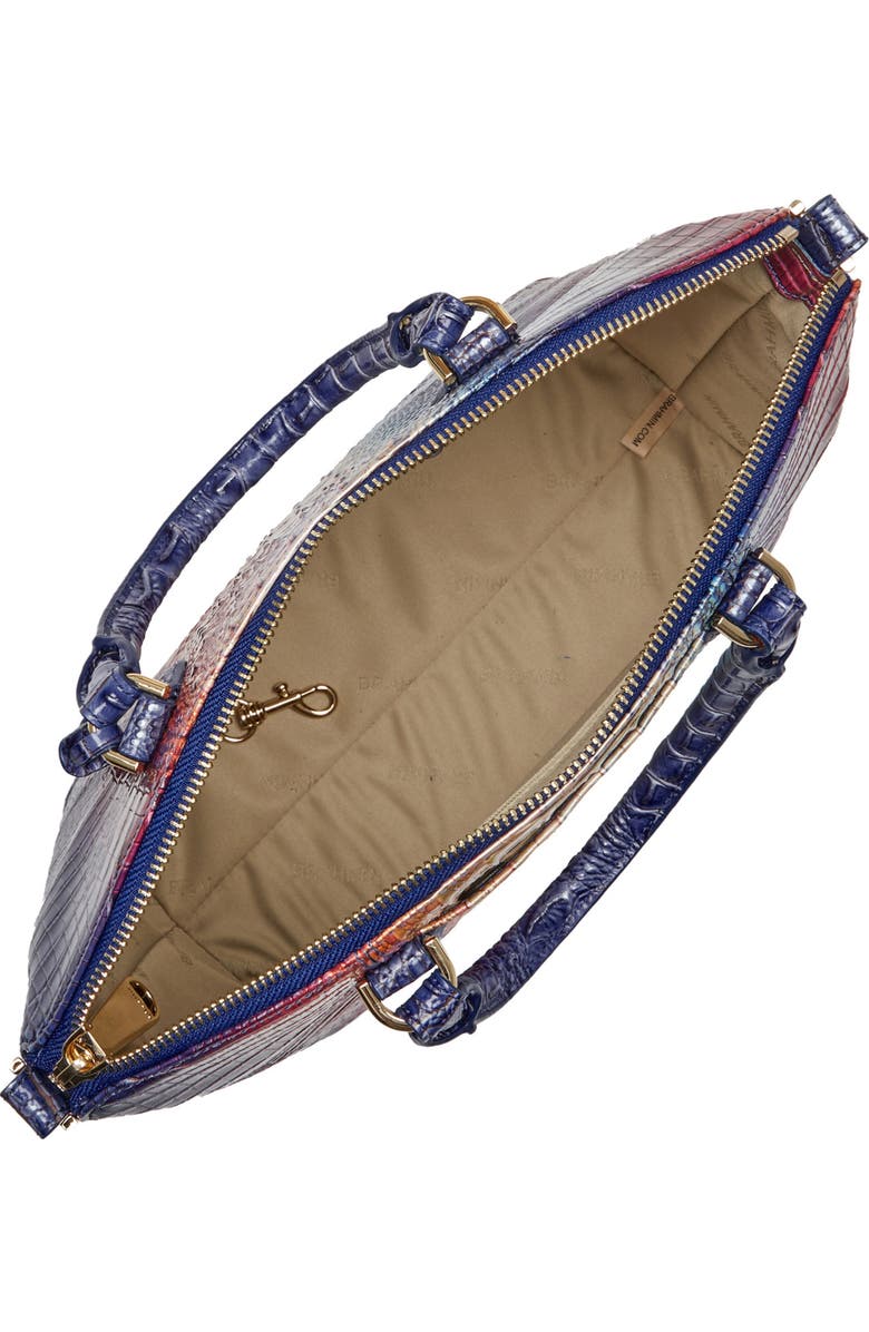 Brahmin Duxbury Croc Embossed Leather Satchel, Alternate, color,