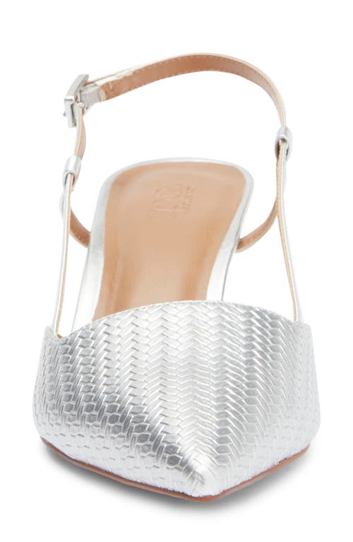 Nordstrom Rack Palmer Singback Pump In Silver Metallic