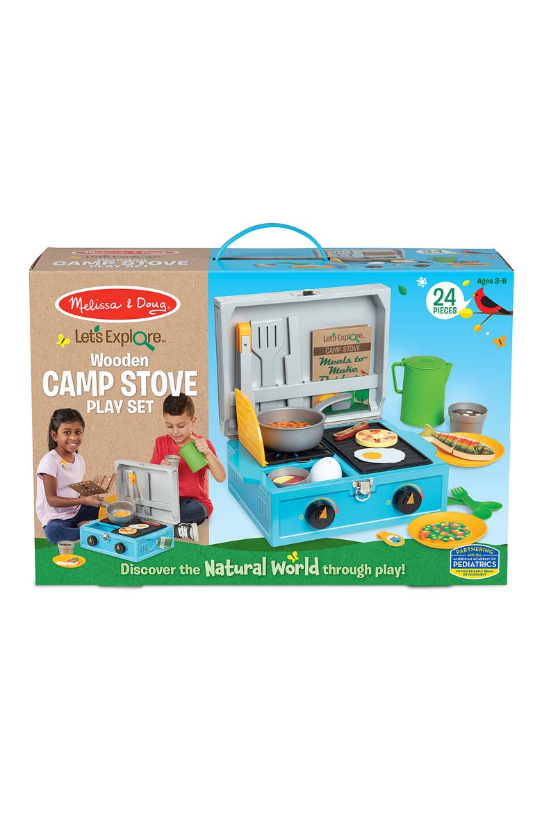 Let's Explore Wooden Camp Stove Playset, Alternate, color, 000