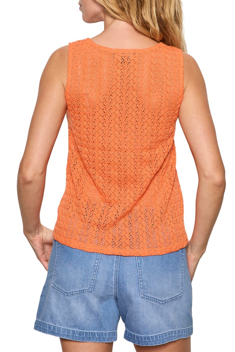 No Rush Front Button Sweater Vest, Alternate, color, HIBISCUS ORANGE