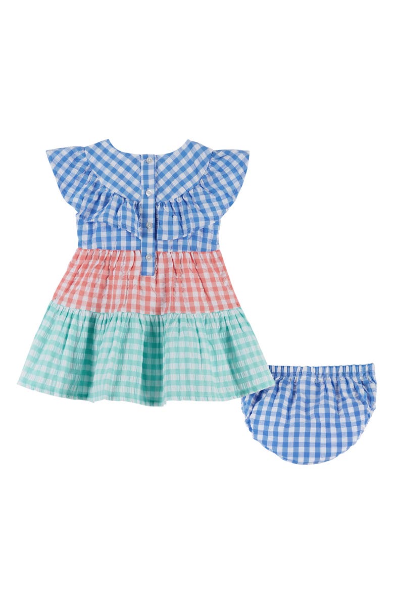 Andy & Evan Tiered Gingham Dress & Bloomers Set, Alternate, color, 