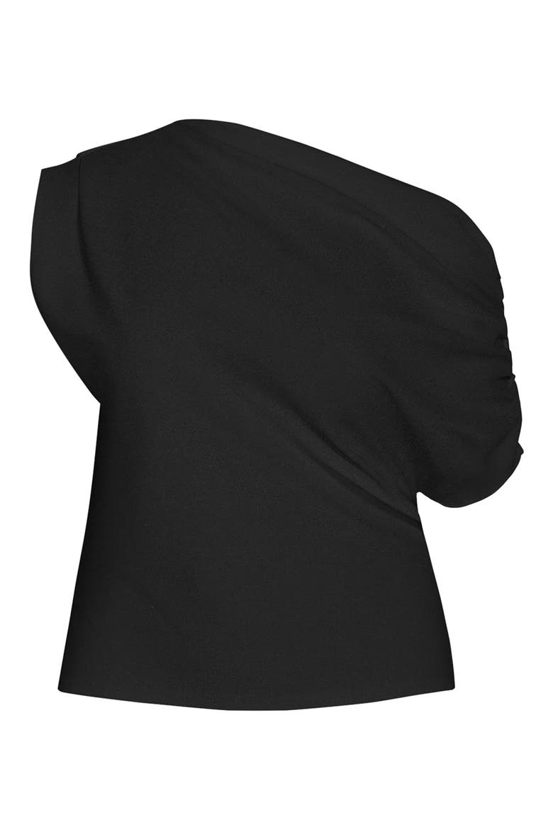 Imani Asymmetric Knit Top, Alternate, color, BLACK