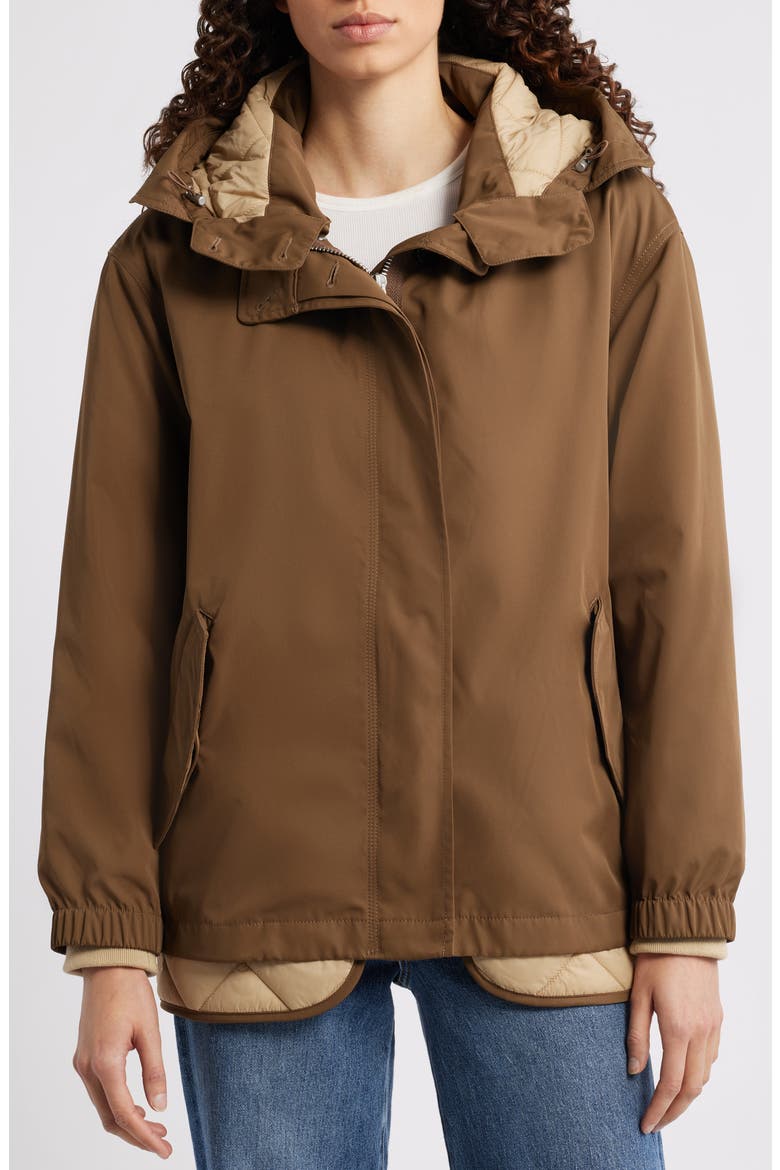 Taki Convertible Jacket with Removable Hood, Alternate, color, BROWN