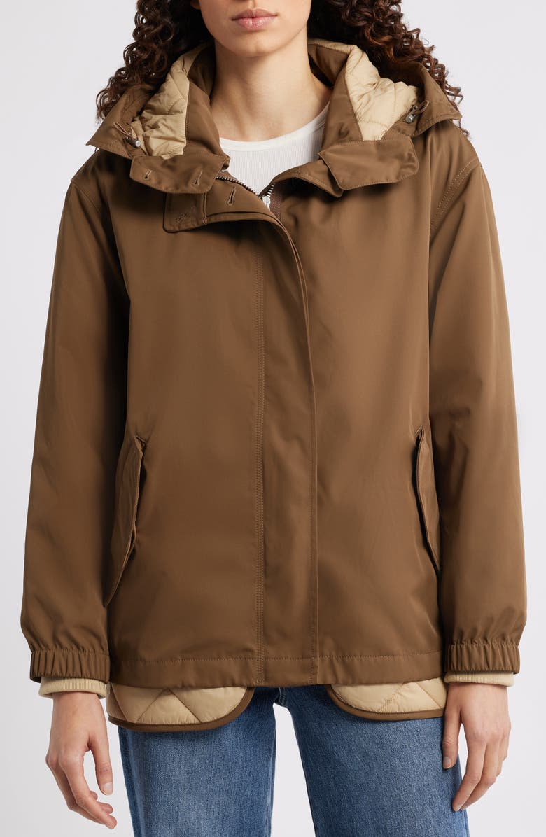 rag & bone Taki Convertible Jacket with Removable Hood, Alternate, color, Brown