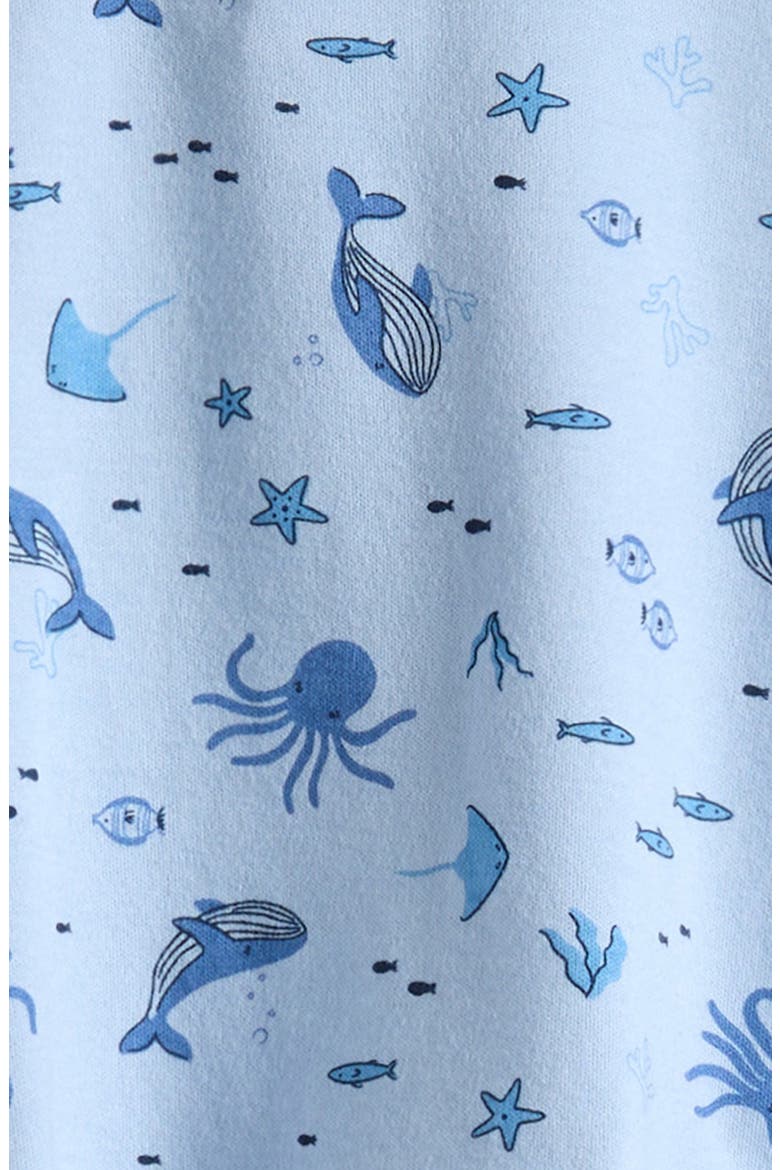 Print T-Shirt & Pants Set, Alternate, color, BLUE SKYWAY SEA