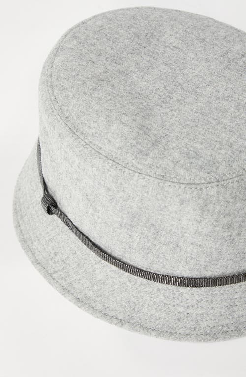 Brunello Cucinelli Monili Chain Detail Bucket Hat In Light Grey