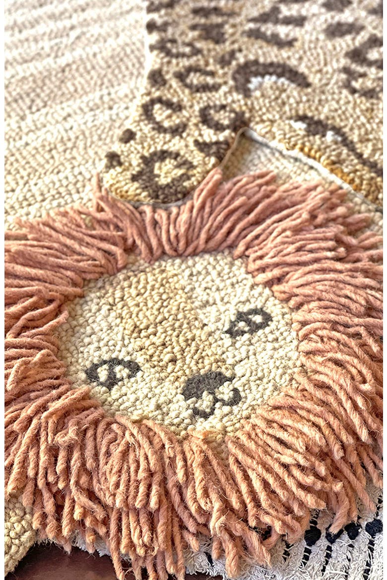 Safari Animal Accent Rug, Alternate, color, BROWN LION