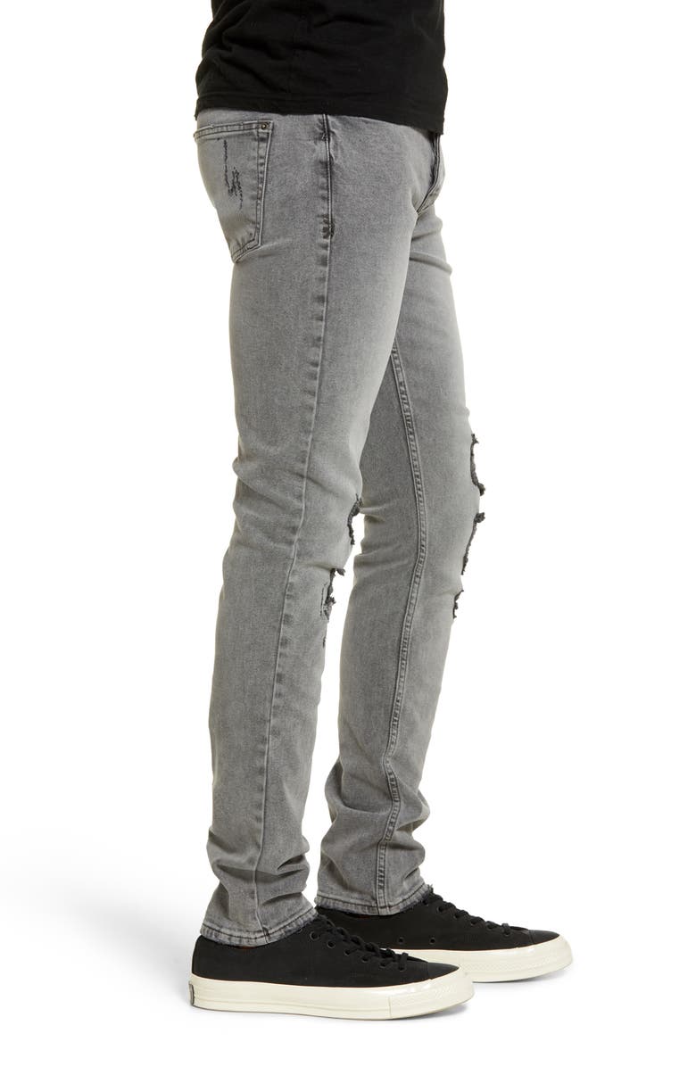 Ksubi Chitch Prodigy Trashed Ripped Slim Fit Stretch Denim Jeans, Alternate, color, 