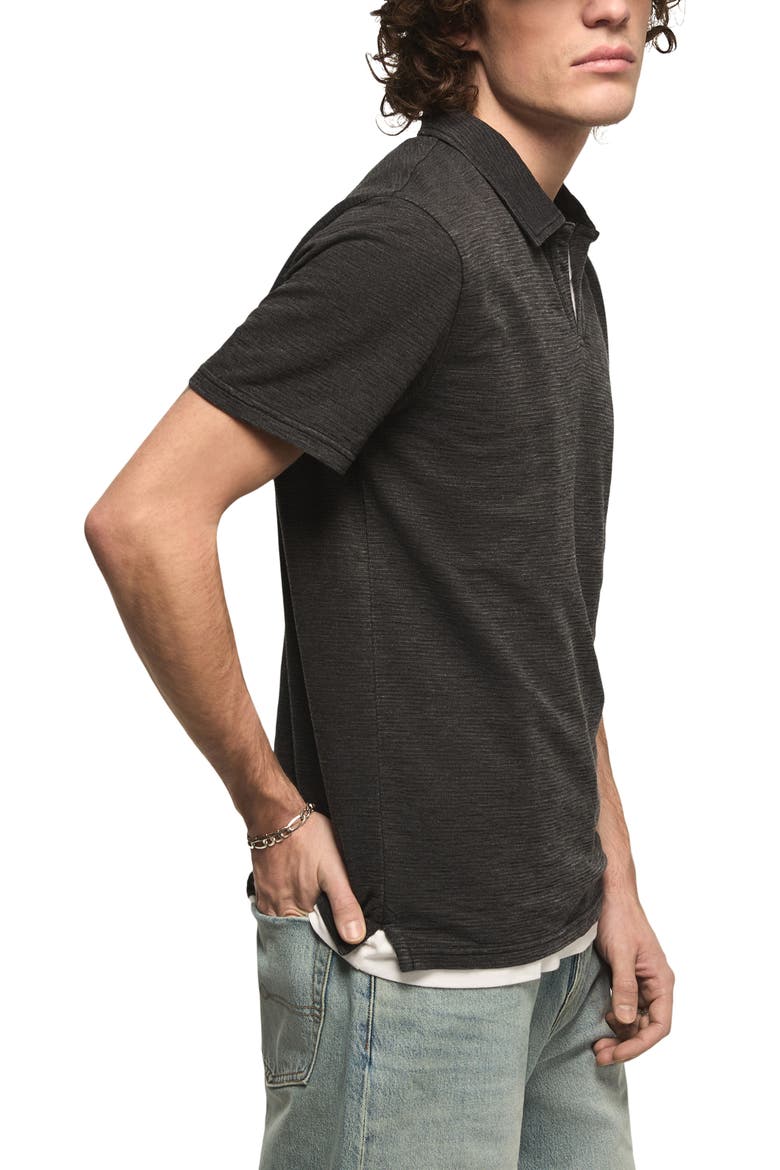 Johnny Collar Slub Jacquard Polo, Alternate, color, CAVIAR