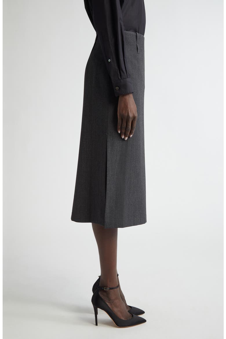Pinstripe Luxe Suiting Skirt, Alternate, color, SHADOW