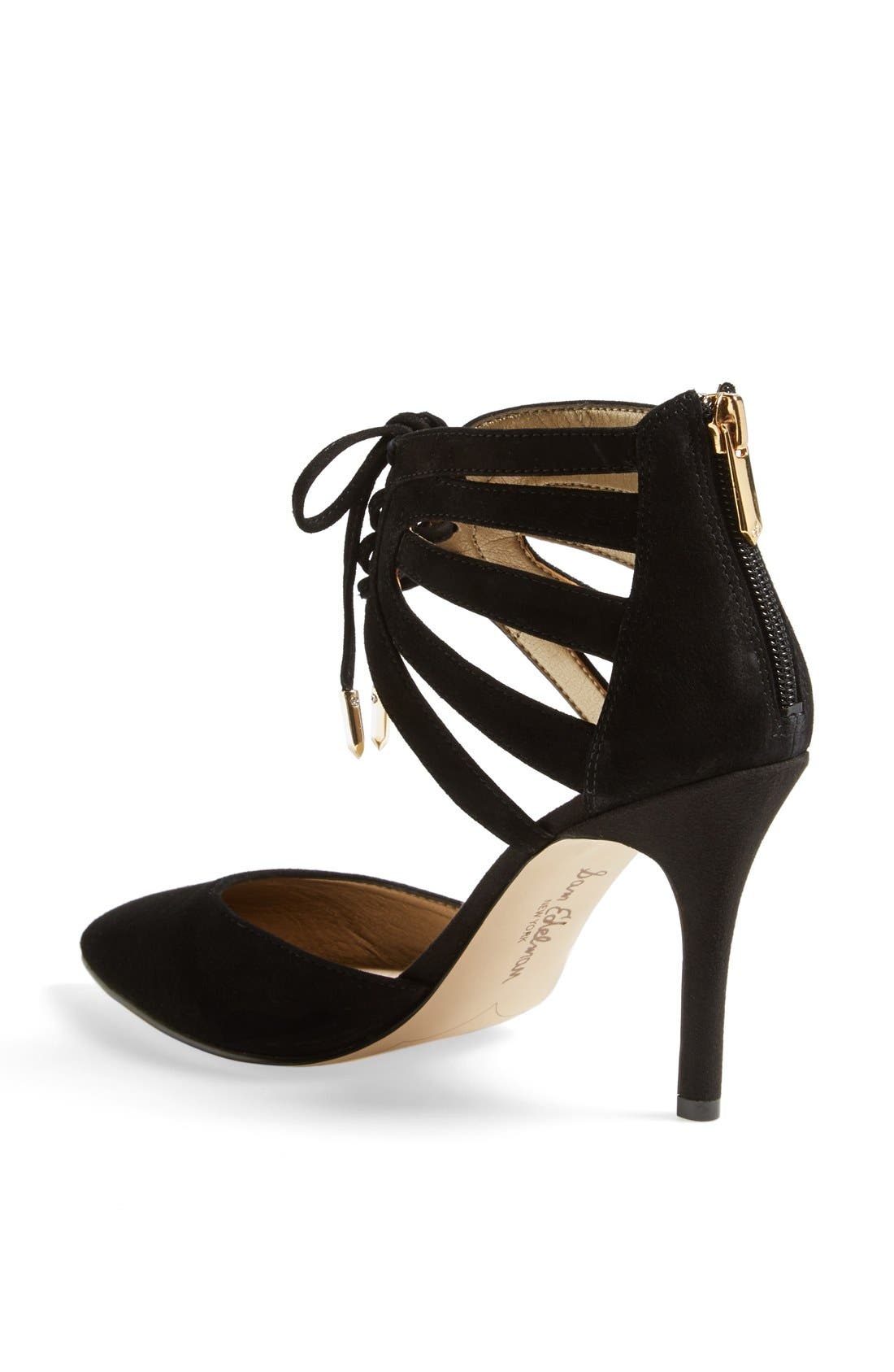 Sam Edelman 'Zachary' Cutout Ankle Cuff Suede Pump, Alternate, color, 