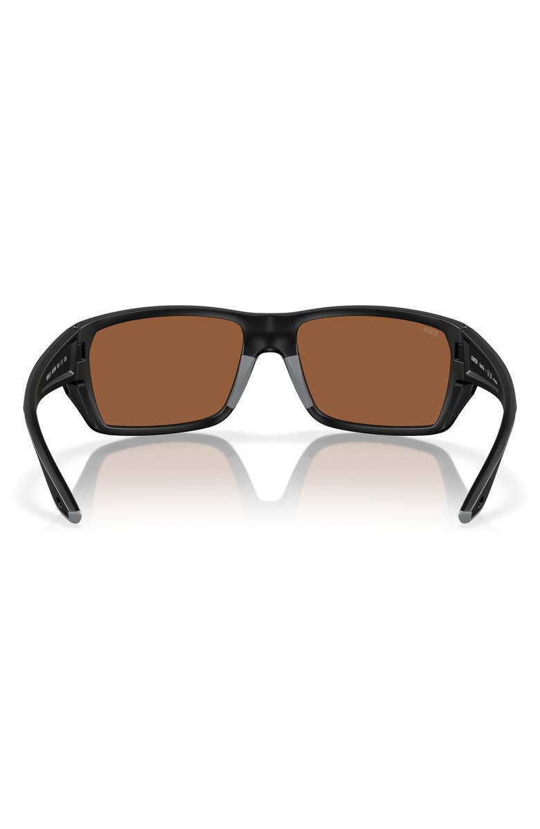 Costa Del Mar Tailfin 57mm Polarized Rectangular Sunglasses, Alternate, color, Copper