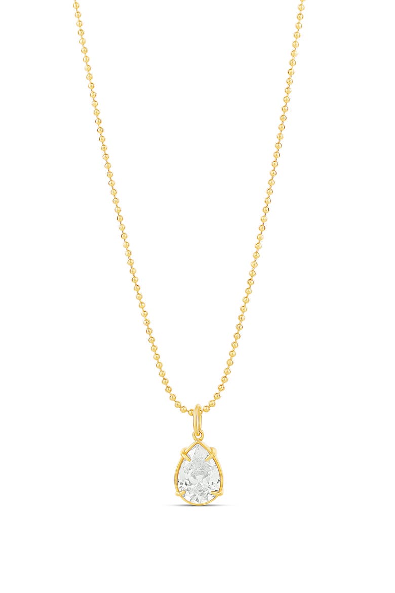 Cubic Zirconia Pendant Necklace, Main, color, GOLD