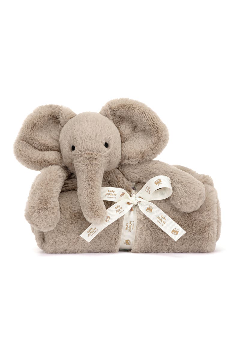 Smudge Elephant Blankie, Alternate, color, BROWN