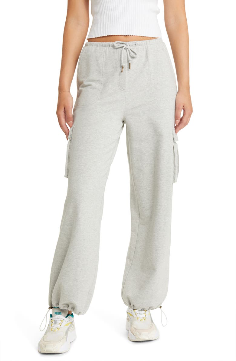 Open Edit Baggy Stretch Jersey Cargo Pants, Main, color,