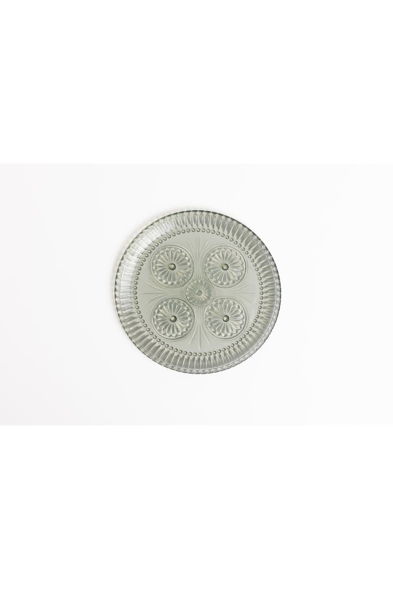 Eden Pressed Glass Plate Set, Main, color, No Color