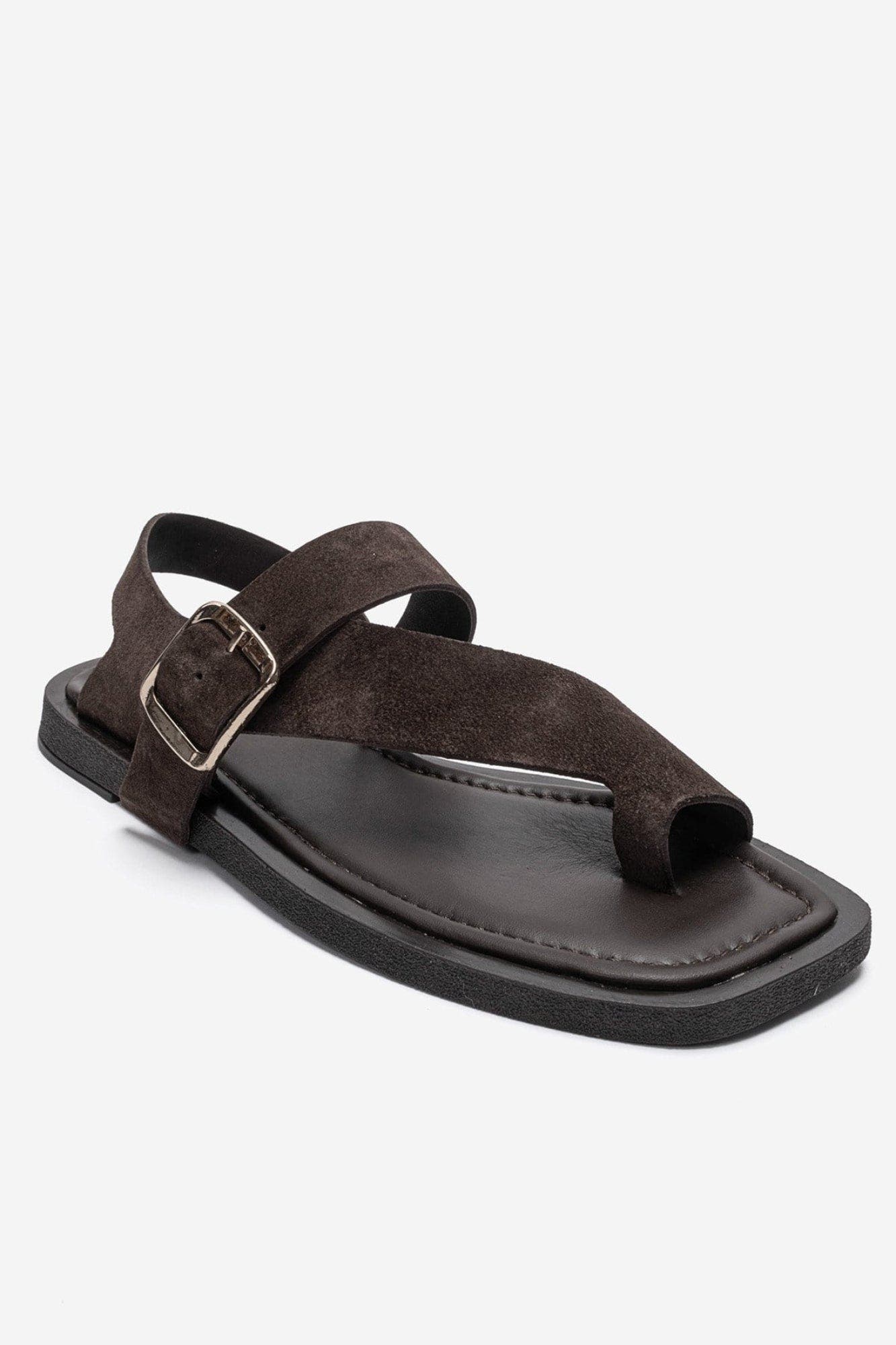Curry Leather Slingback Sandal, Alternate, color, Brown Suede