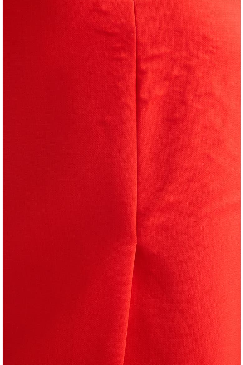 Tie Detail Wool Blend Midi Dress, Alternate, color, CHILI RED