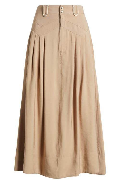 The Great . The Western Field Midi Skirt In Barley