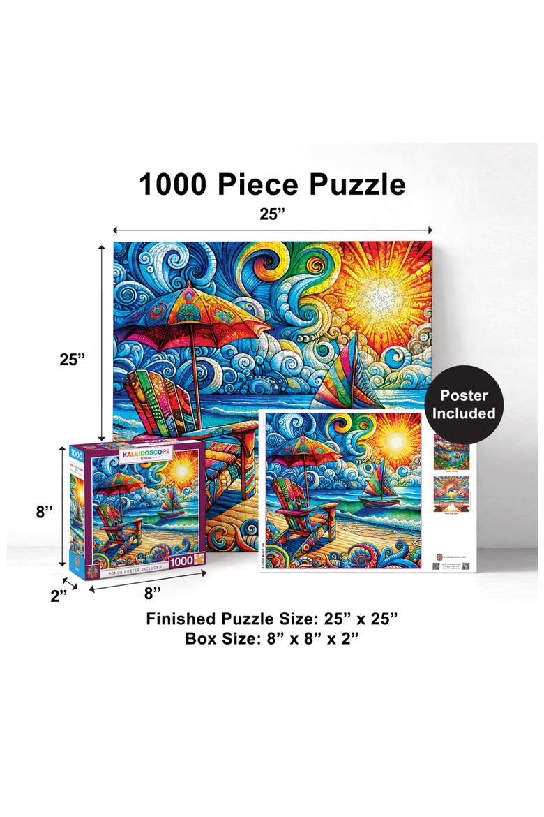 Beach Day 1000 Piece Jigsaw Puzzle, Alternate, color, Multicolor