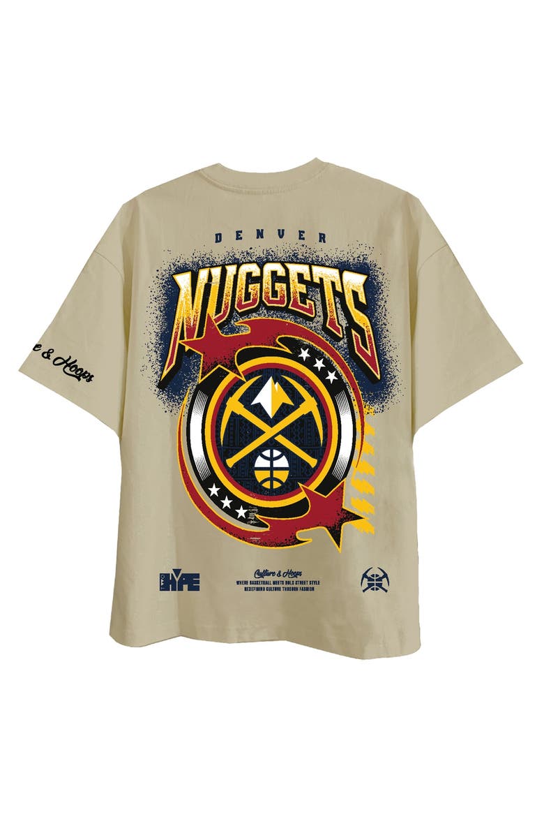 Unisex Two Hype Cream Denver Nuggets Drip & Dime Elevated Drop Shoulder T-Shirt, Alternate, color, Cream
