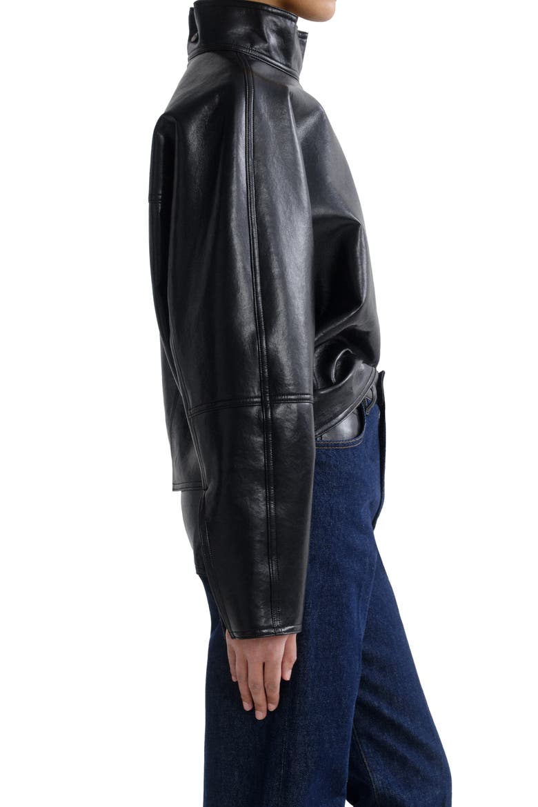 Kembra Recycled Leather Top, Alternate, color, DETOX BLACK