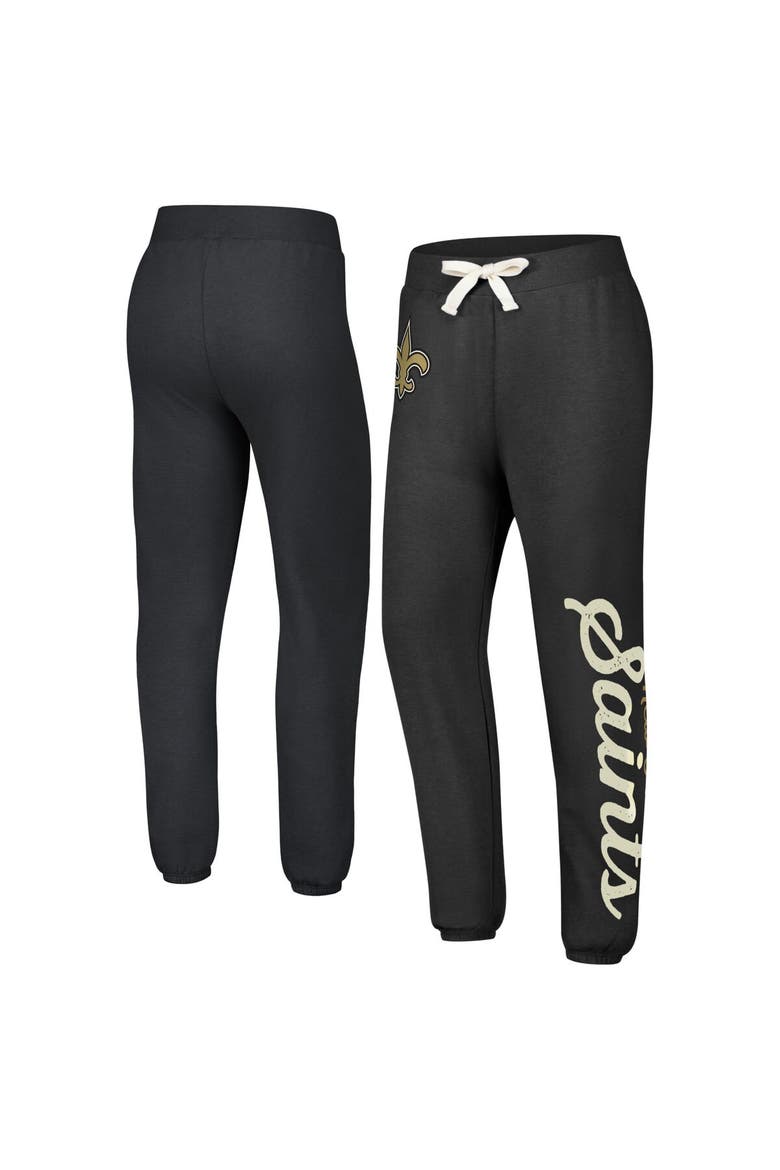 Women's G-III 4Her by Carl Banks Black New Orleans Saints Scrimmage Fleece Pants, Main, color, Black