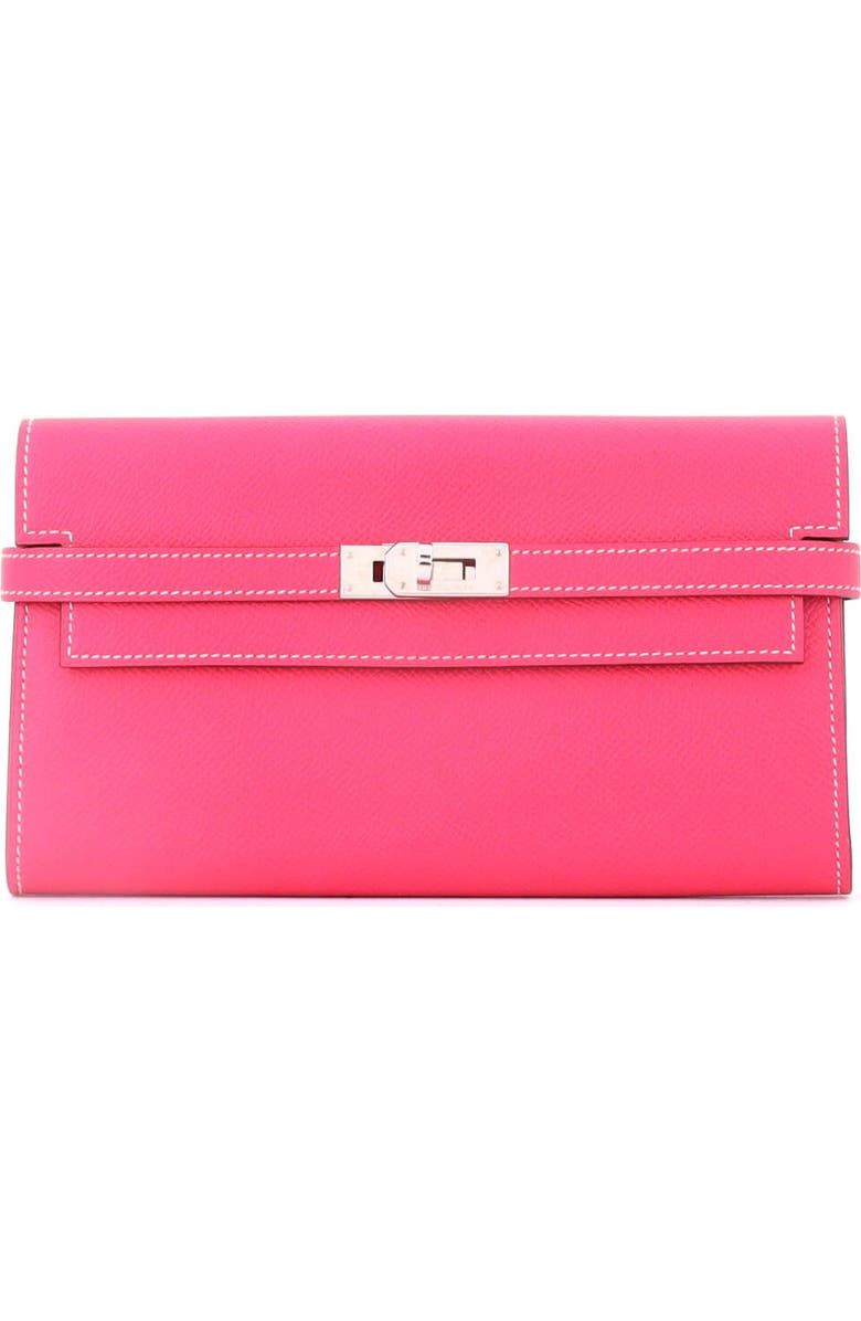 Pre-Owned Hermes Kelly Wallet Epsom Long, Main, color, Rose Tyrien