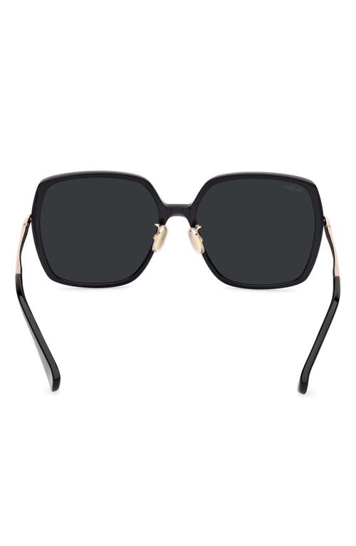 Max Mara 59mm Round Sunglasses In Black
