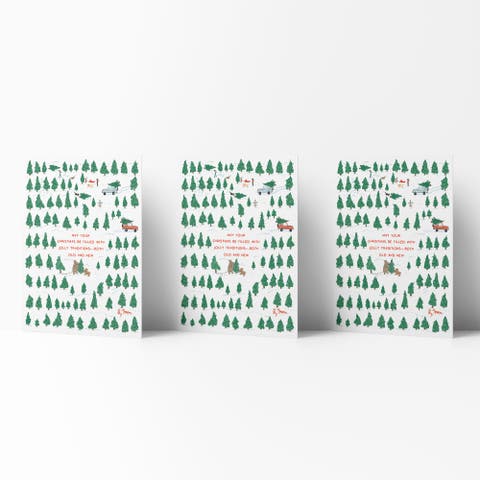 Holiday Winter Card Pack (3ct) Jolly Traditions