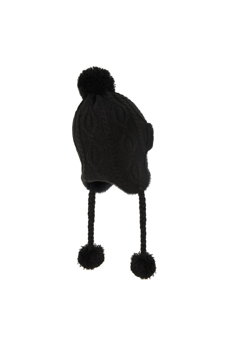 Sierra Knitted Thermal Bomber Hat, Alternate, color, Black