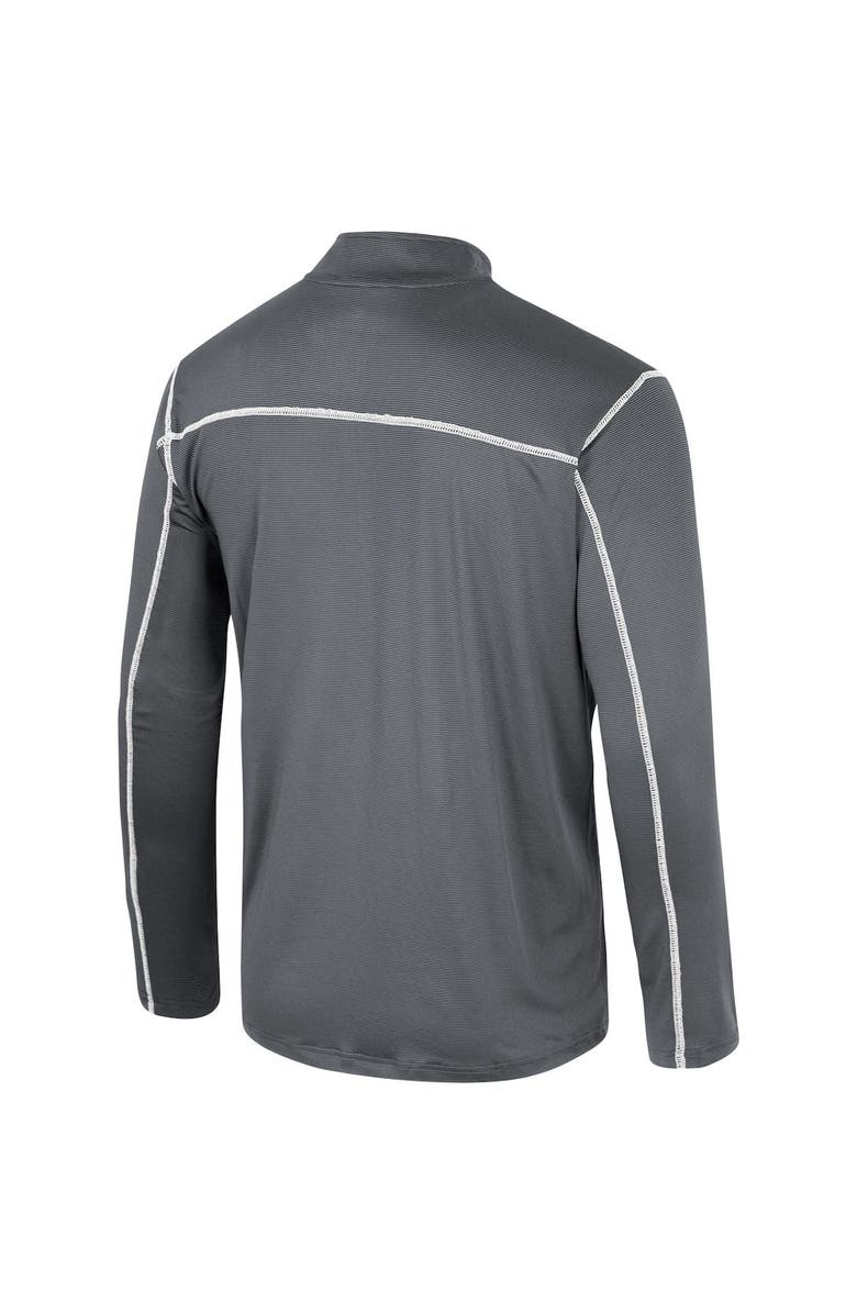 COLOSSEUM Men's Colosseum Black TCU Horned Frogs Cameron Quarter-Zip Windshirt, Alternate, color,