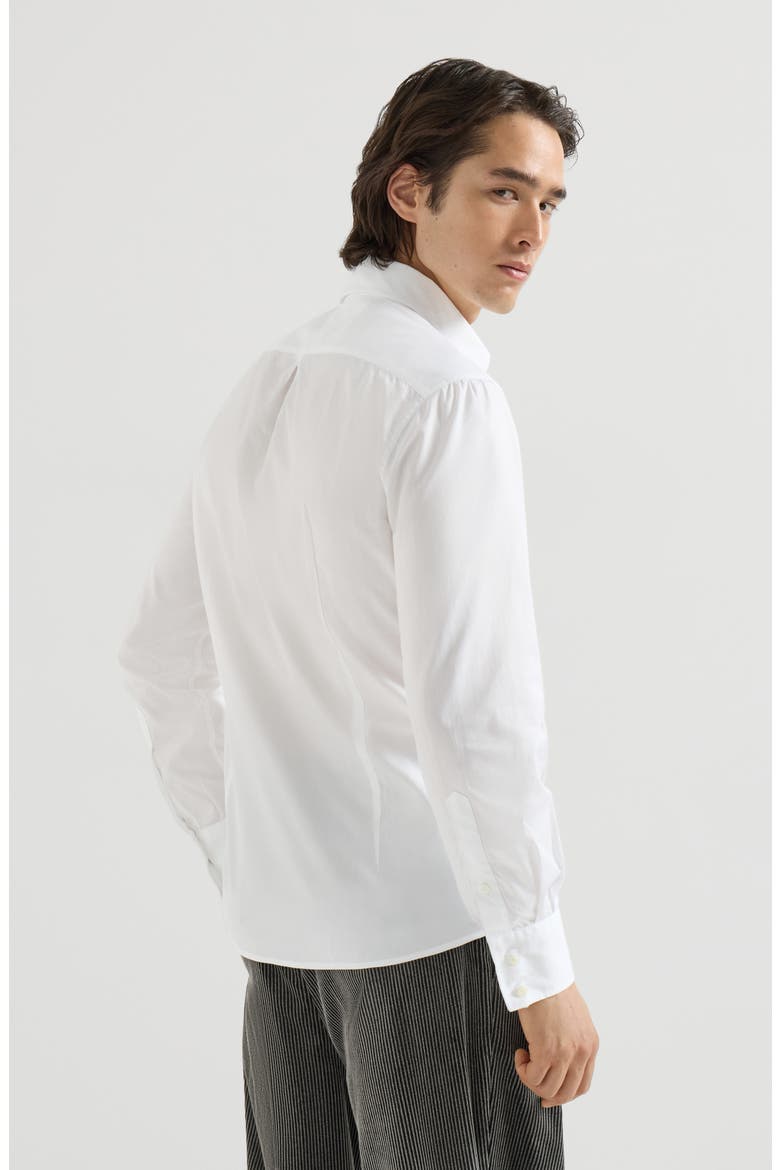 Twill shirt with button-down collar, Alternate, color, White