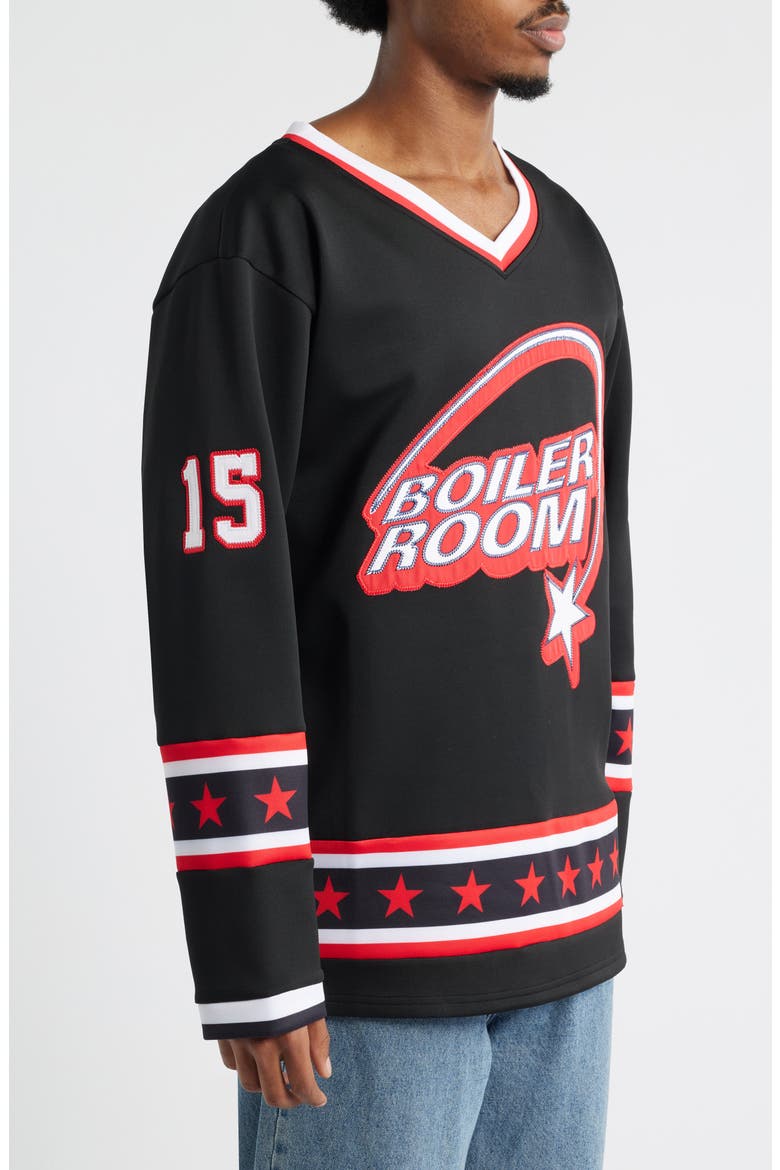 Oversize Hockey Jersey, Alternate, color, BLACK