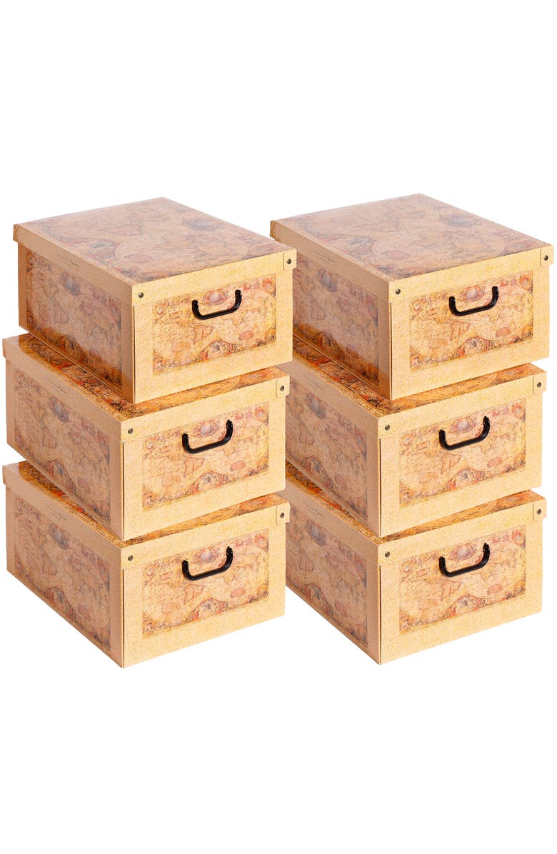 Lavatelli 6 Pack Large Size Storage Box, Main, color, Multicolored