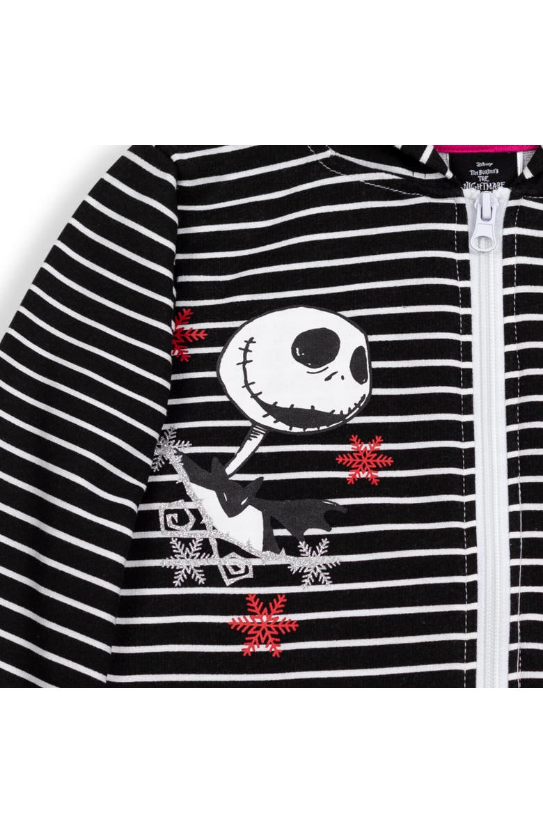 Disney Zip-Up Hoodie, Alternate, color, Black-White