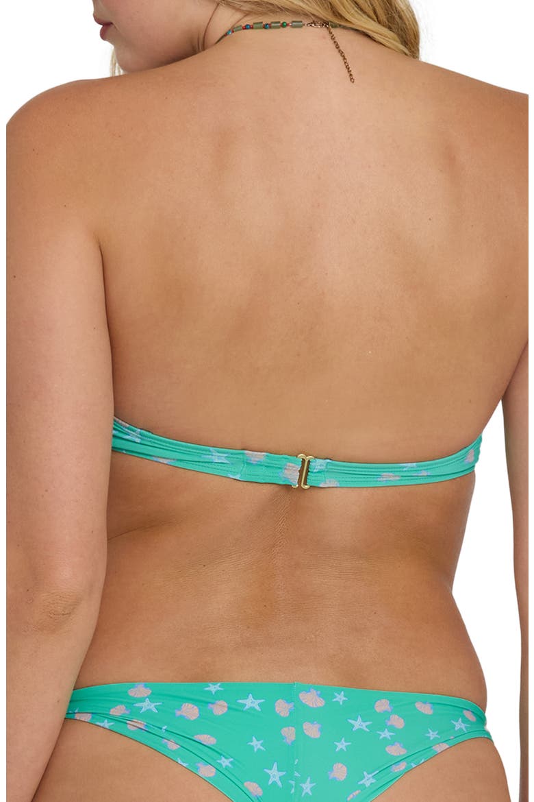 Ship Wrecked Shelly Bandeau Bikini Top, Alternate, color, GREEN TROPICS