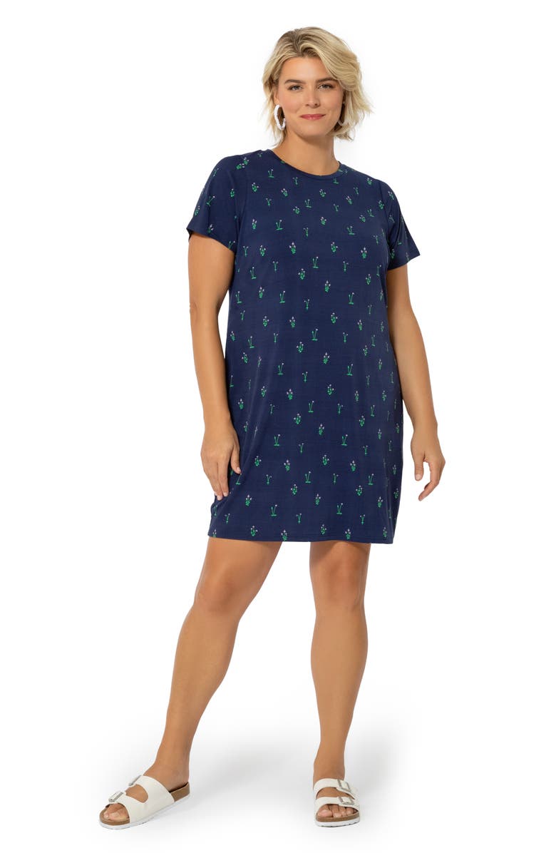 Leota Print Short Sleeve T-Shirt Dress, Alternate, color, 